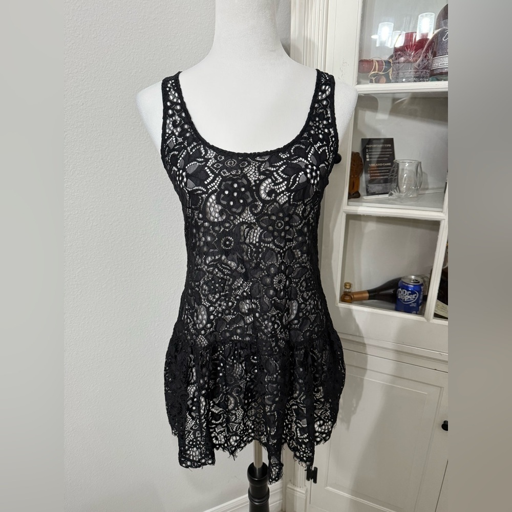 Pilyq Black Lace Swim Coverup
